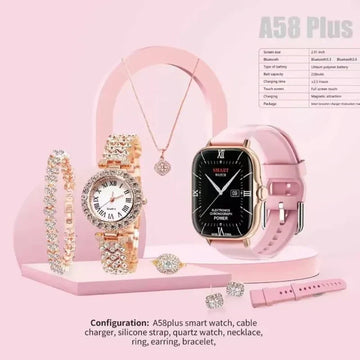 A58 Plus Smart Watch | Watch For Girl | Fitness Tracker, Blood Pressure Monitor Smart Watch